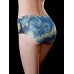 Full Hip Mid Waist Ice Silk Printing Soft Briefs