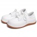 White Flat Shoes Faux Leather Casual Cross Strap Flat Feet Shoes