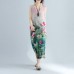 boutique pink floral cotton dresses casual sleeveless cotton maxi dress vintage side open cotton clothing