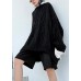 For Spring fall black knit tops plus size hooded clothes For Women