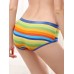 Cotton Rainbow Stripe Printed Low Waisted Briefs